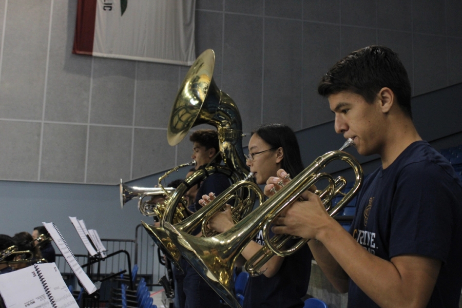 Mellos and tubas playing.