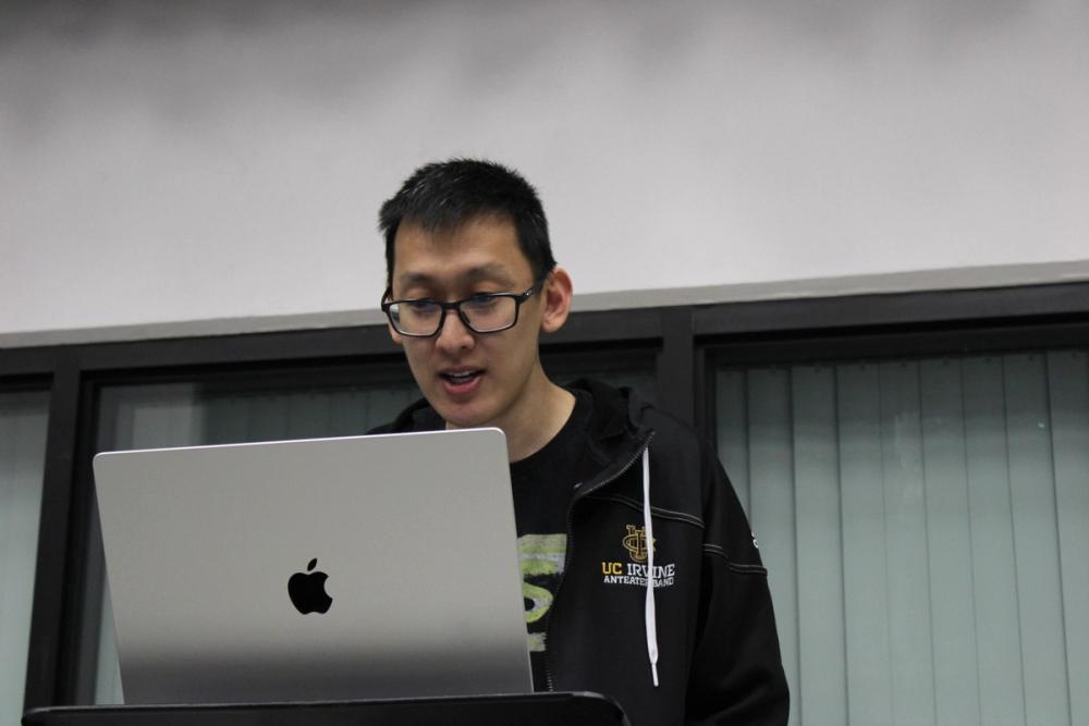 Man on Macbook.