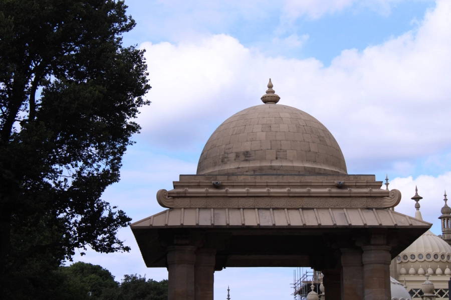 Domed entrance to Brighton museum.