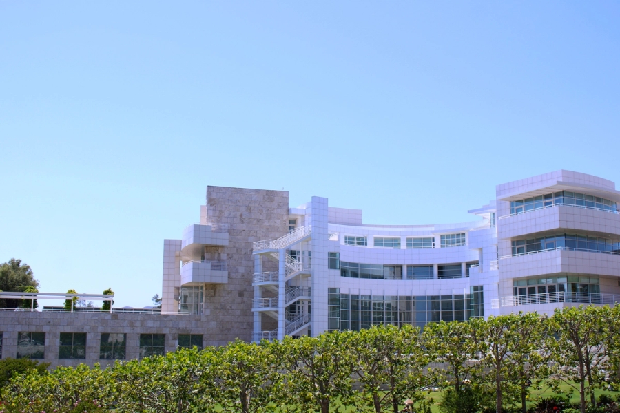 Outside the Getty Study Center.