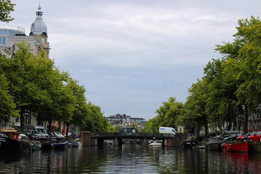 River POV of neighborhood.