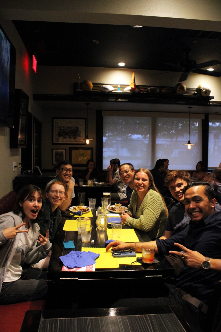 Table of people posing.