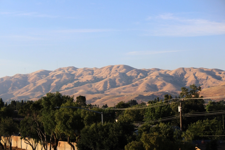 Mountains in the distance.