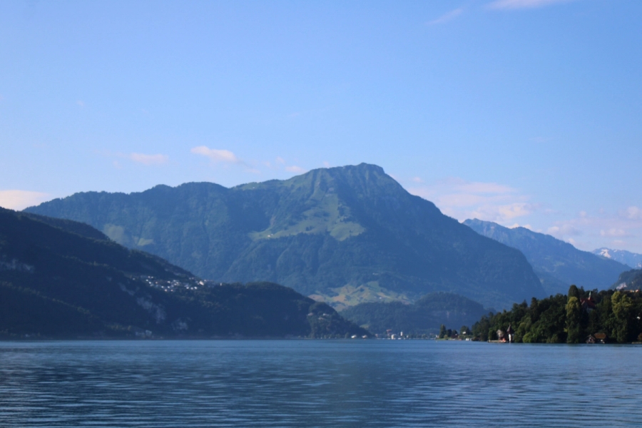 Far mountains.