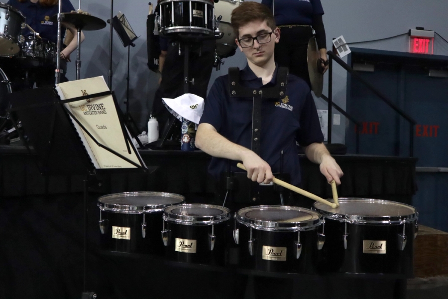 Boy playing quads.