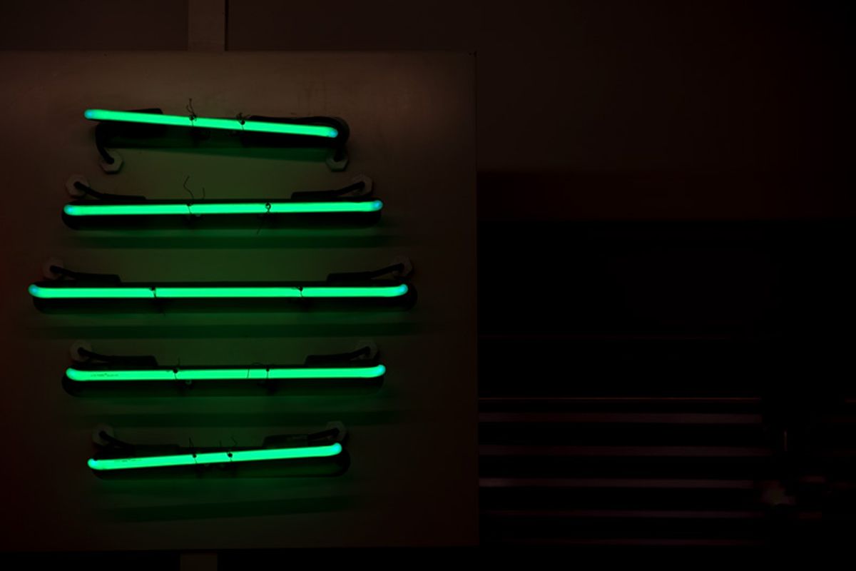 Industrial neon sign.