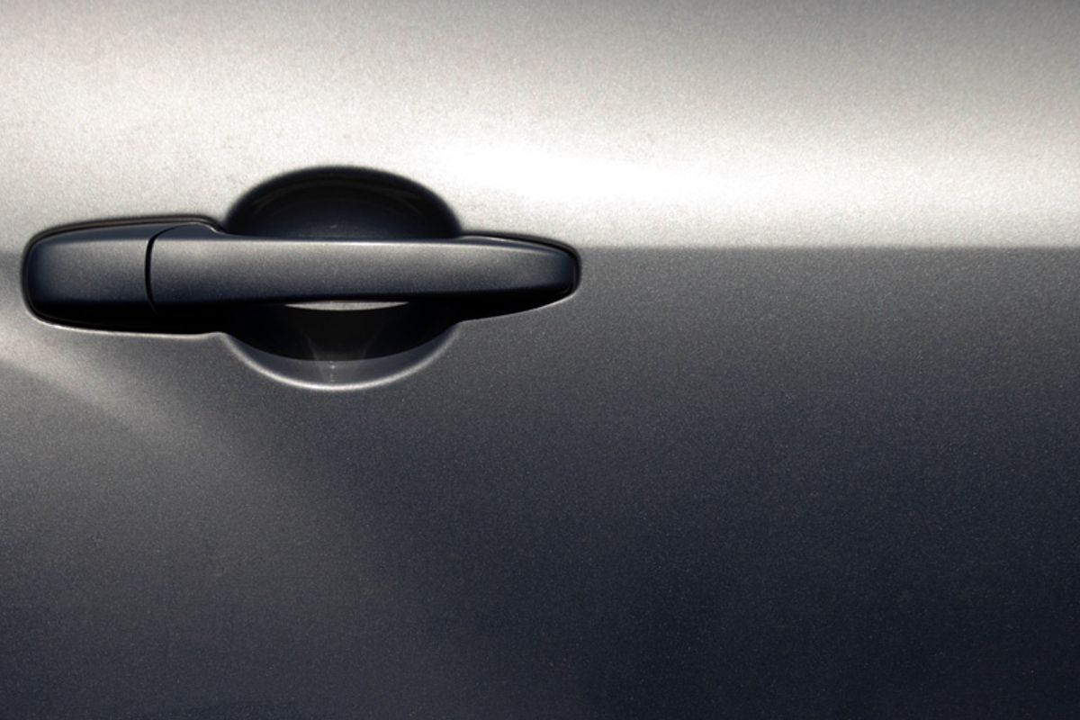 Handle of a car.
