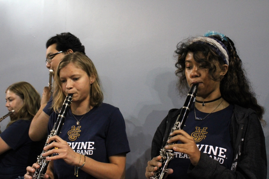 Front POV of clarinets.