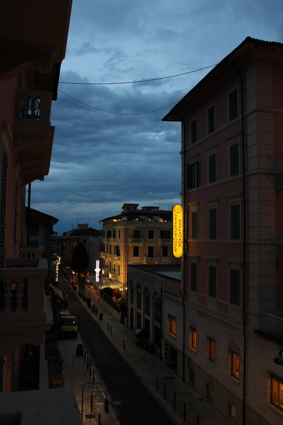 Late night life of Italy.