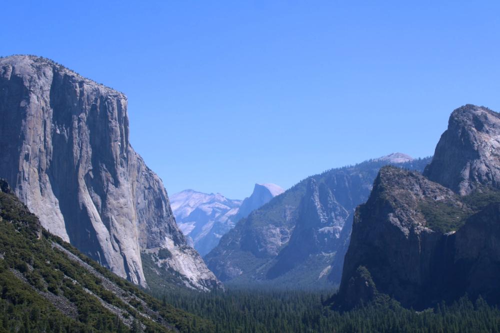 View of Yosemite Valley.