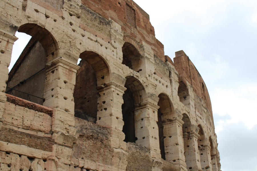 Top right of colosseum.