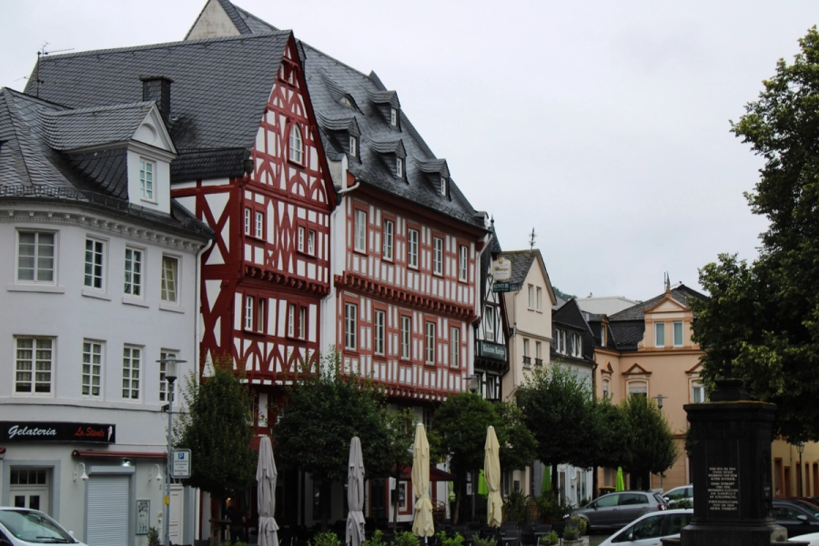 Buildings on the left side of frame.