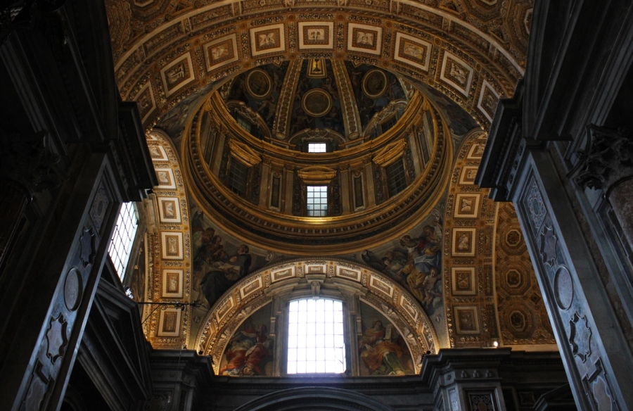 Circular and arched ceilings.