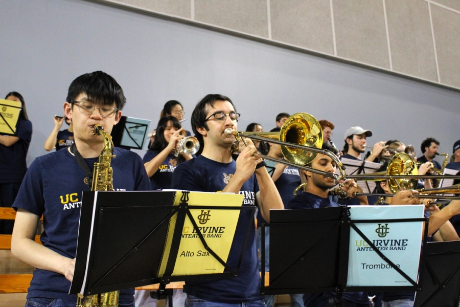 Front left POV of band playing.