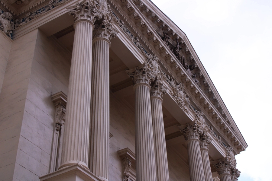 Columns to a government building.