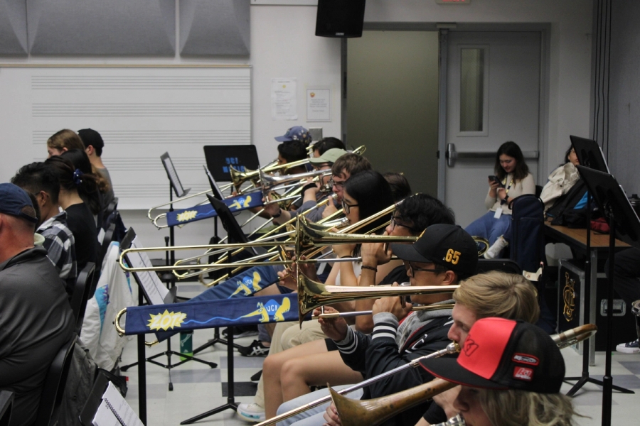 Line of trombones.