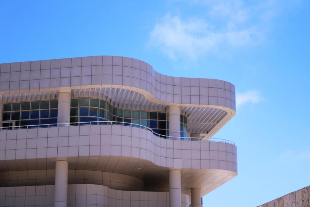 Main entrance of Getty Museum.