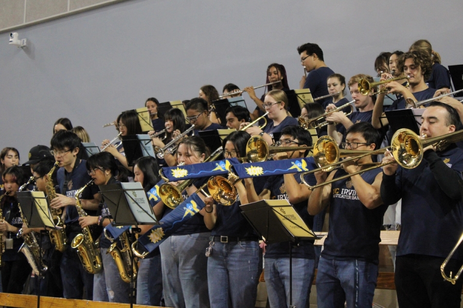 Front side POV of band playing.
