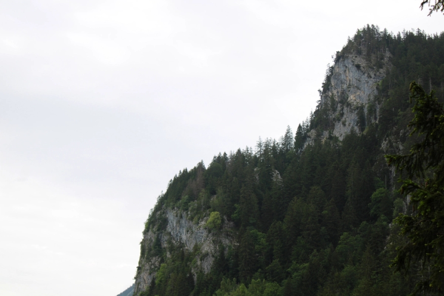 Side of mountain cliff.