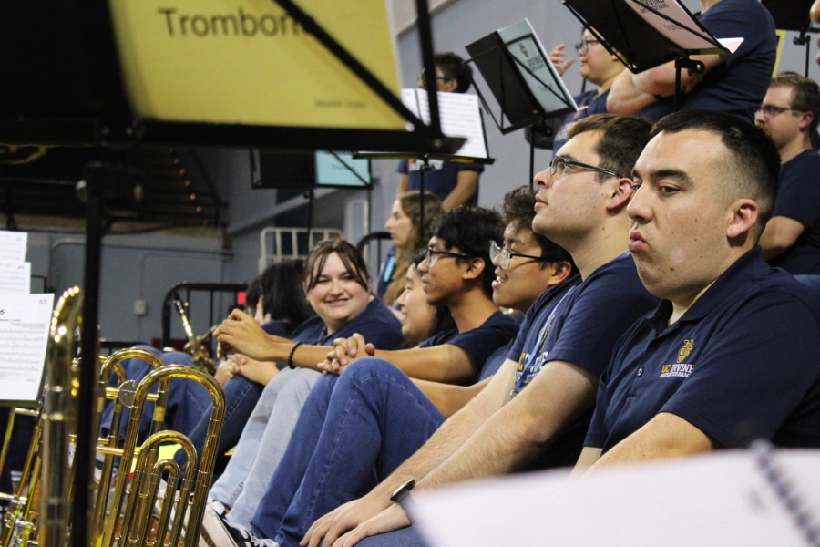 Different emotions of trombone section.