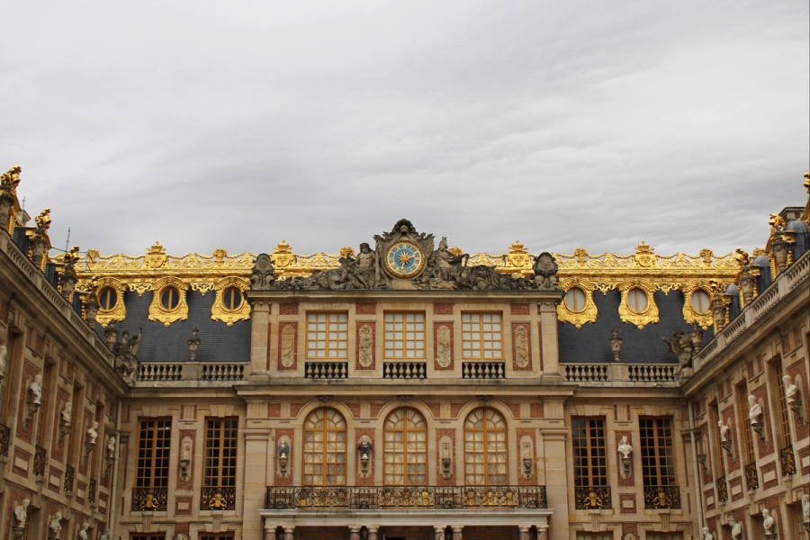 Front of the Palace of Versailles.