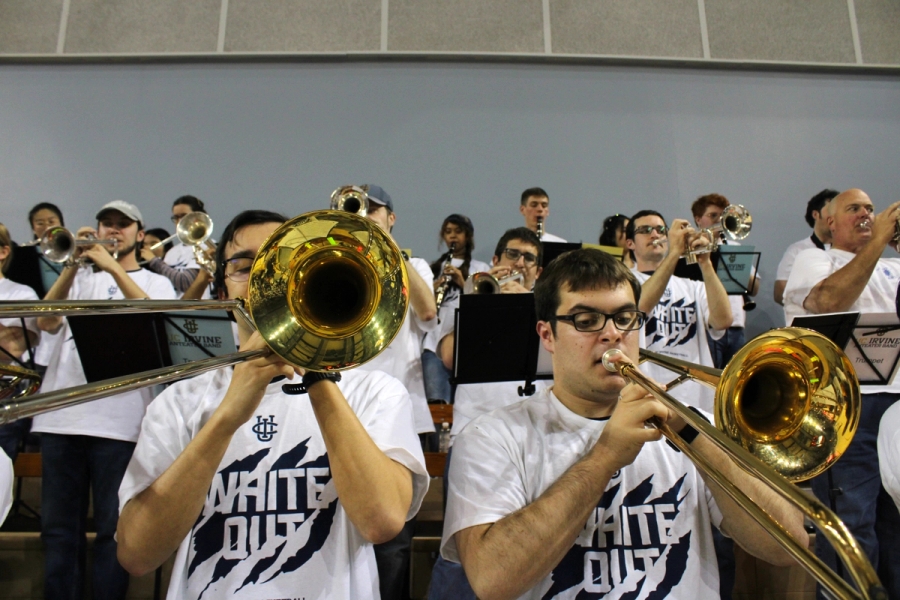 Front POV of band playing.