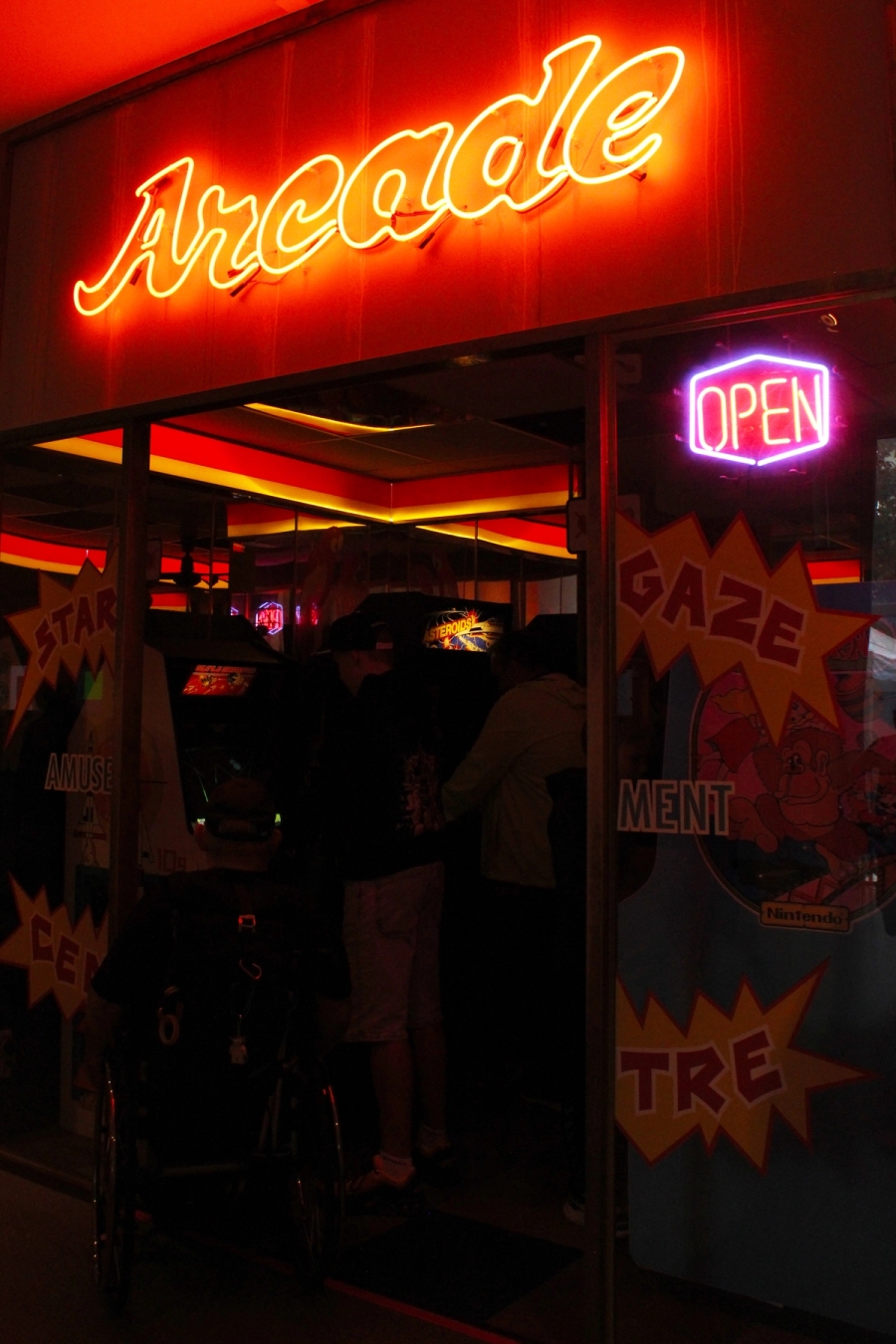 Neon arcade sign.