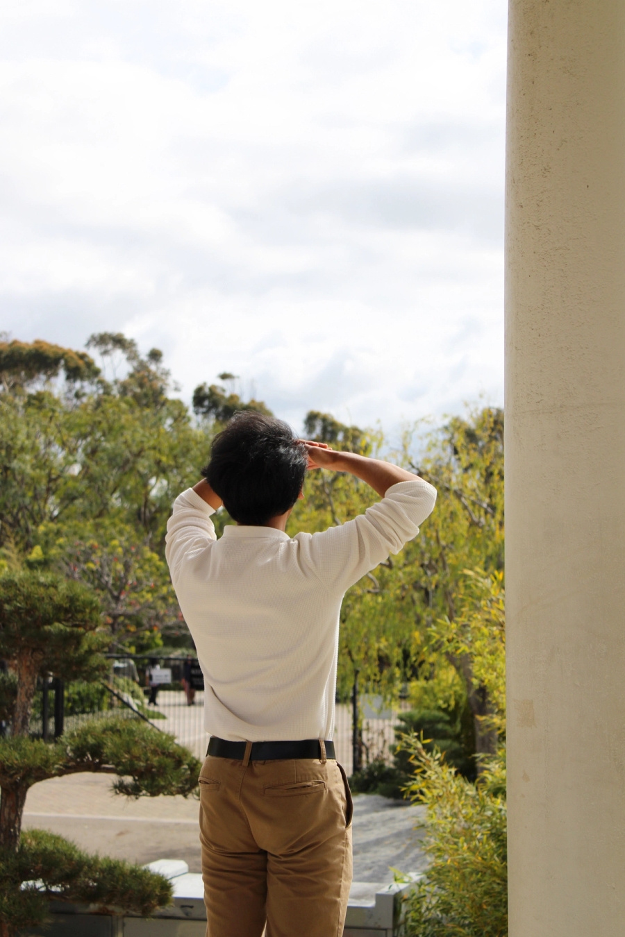 Boy looking into the distance.