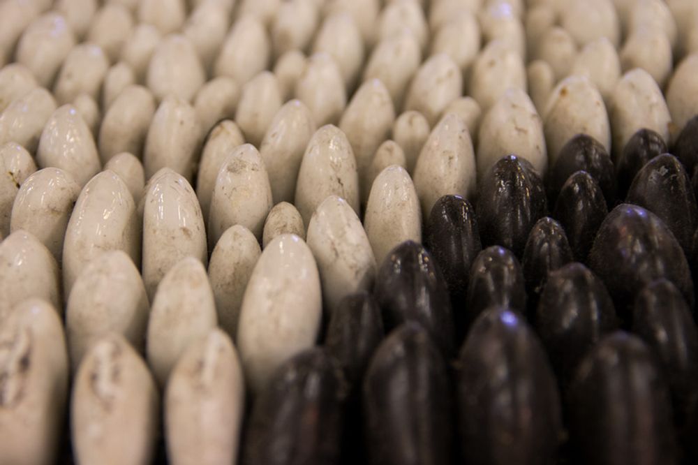 White and black rocks.