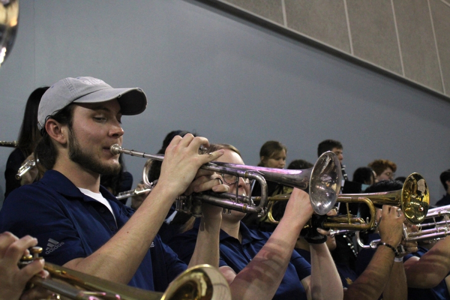 Front side POV of trumpets.
