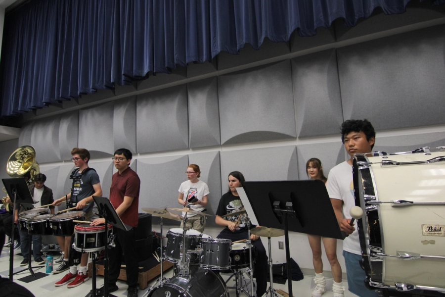 The whole percussion section.