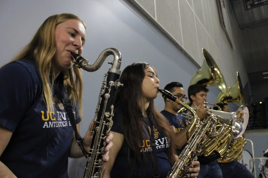 Low POV of low reeds/brass.