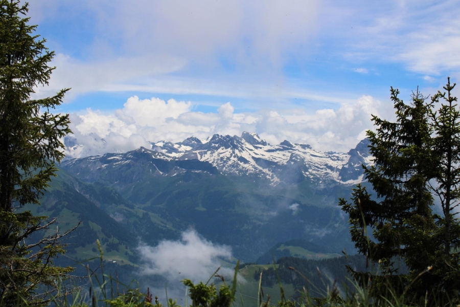 Huge mountain in the distance.