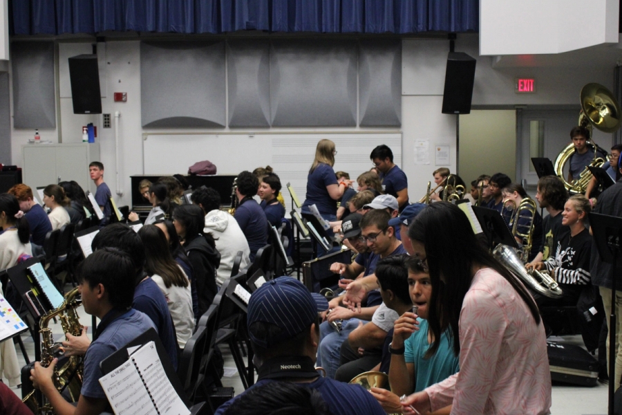 Students getting comfortable in a new environment.