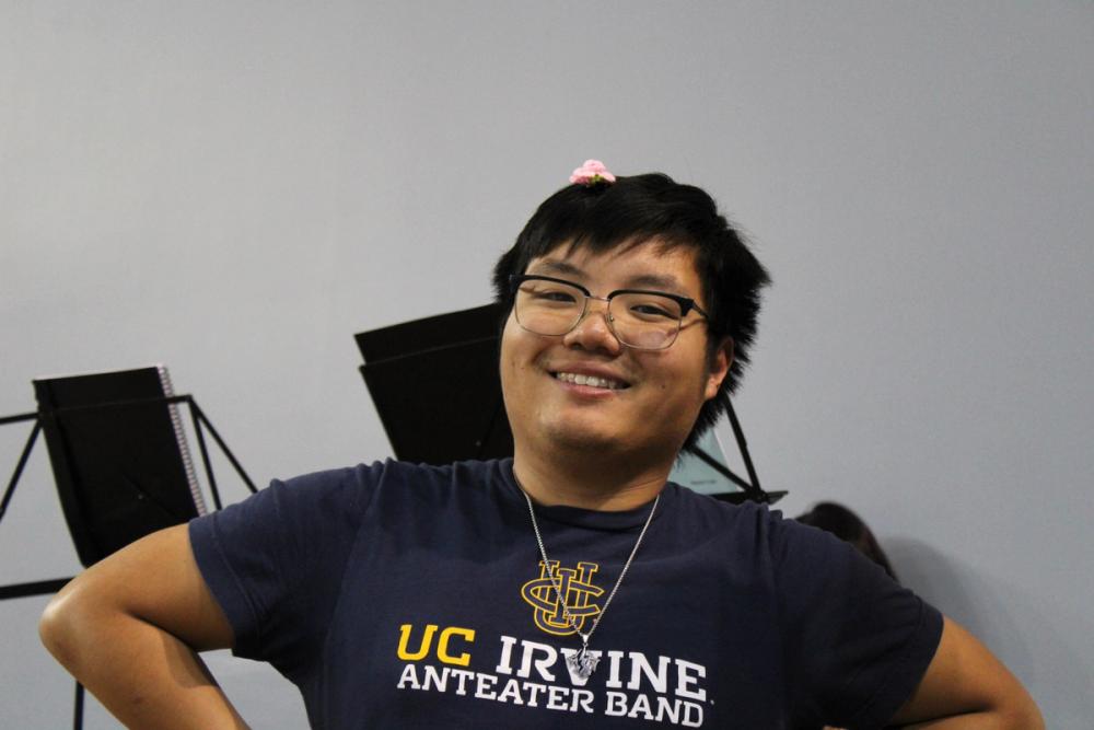 Boy smiling at the camera. 