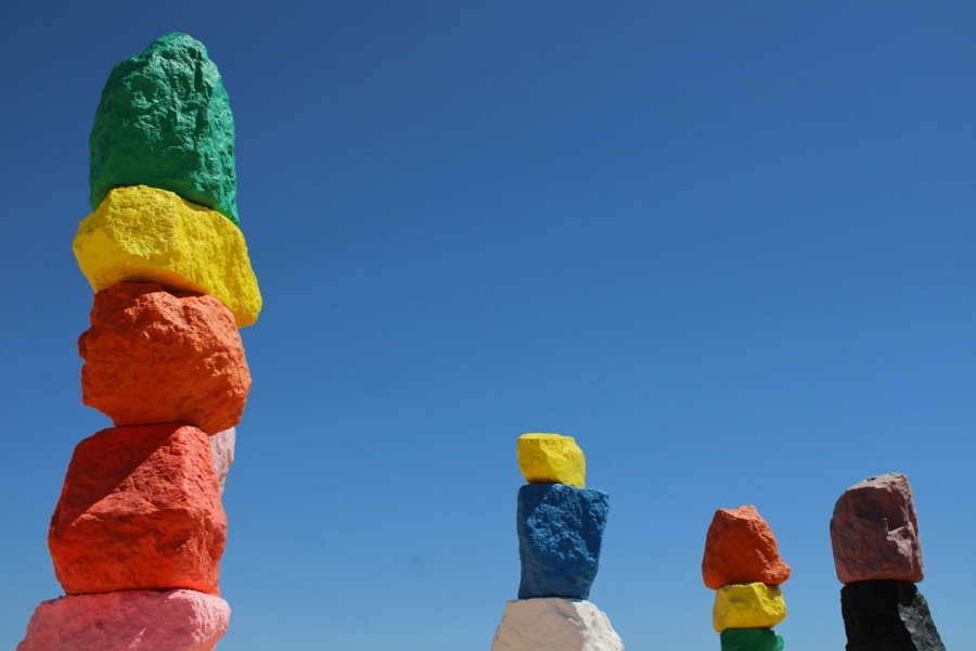 One big tower and three smaller ones.