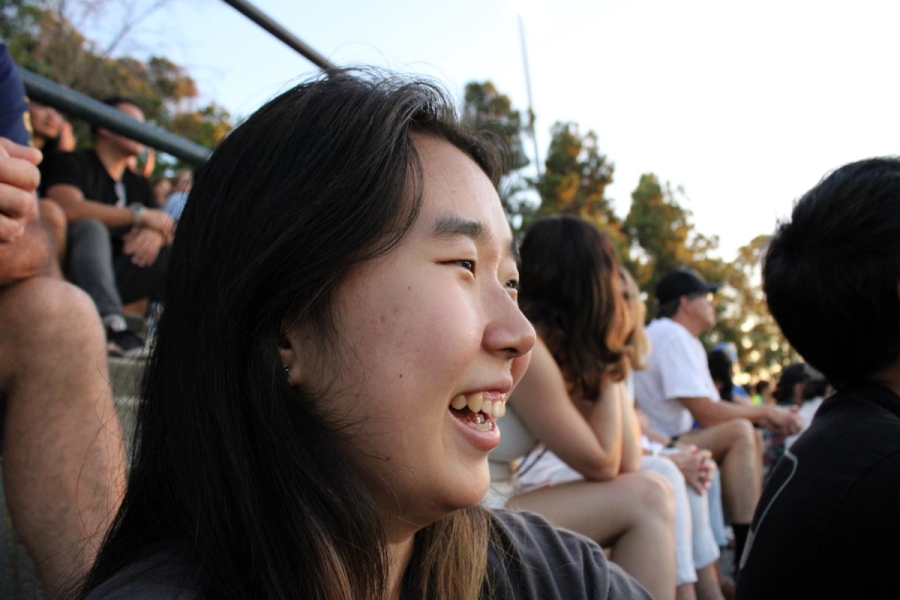 Girl laughing.