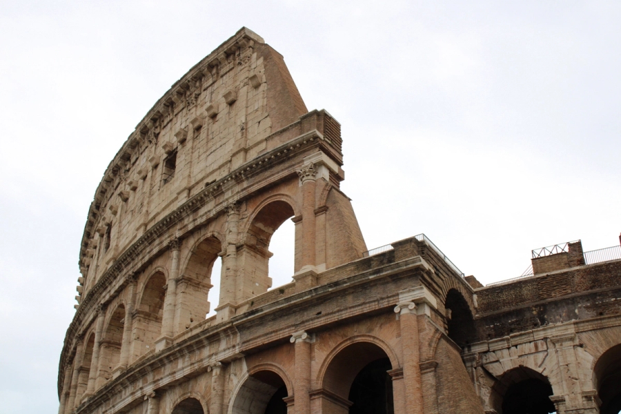 Close up of colosseum.