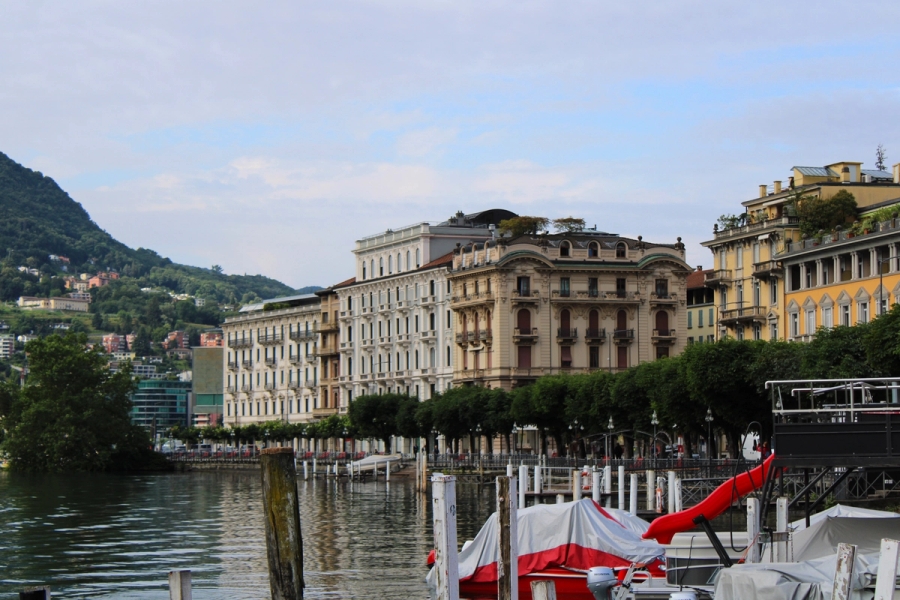 View of buildings from the pier.