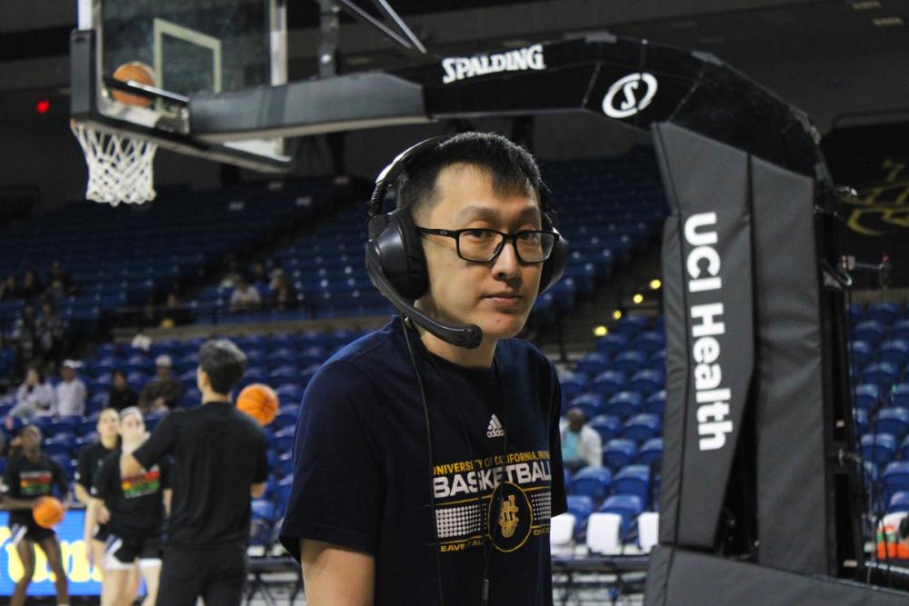 Man on headset.