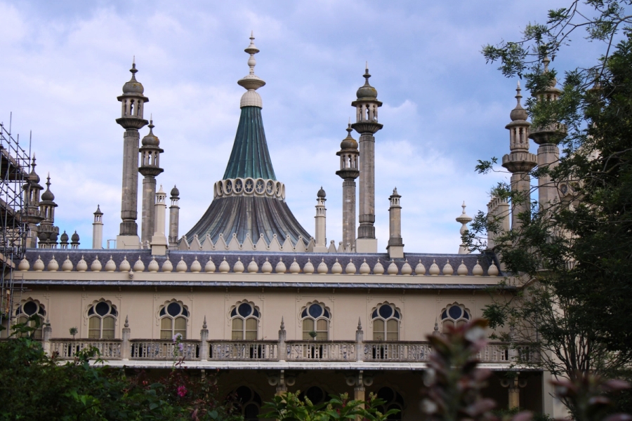 Building that looks like a circus tent.