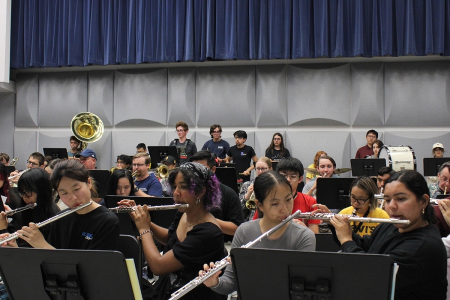 Front POV of band playing.