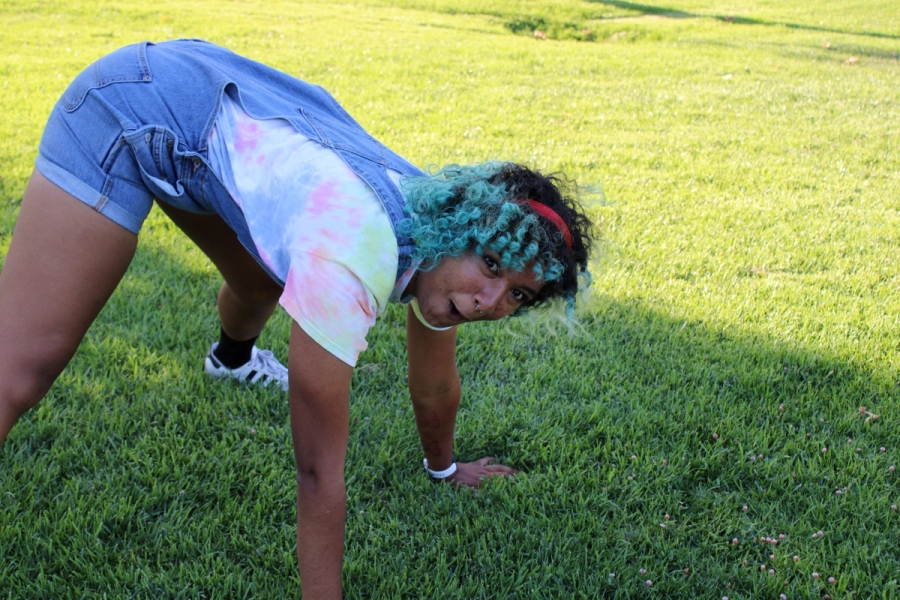 Mexican girl poses.