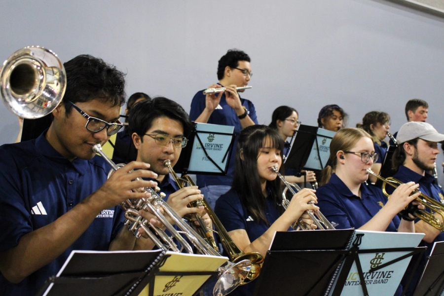 Front side POV of trumpets.