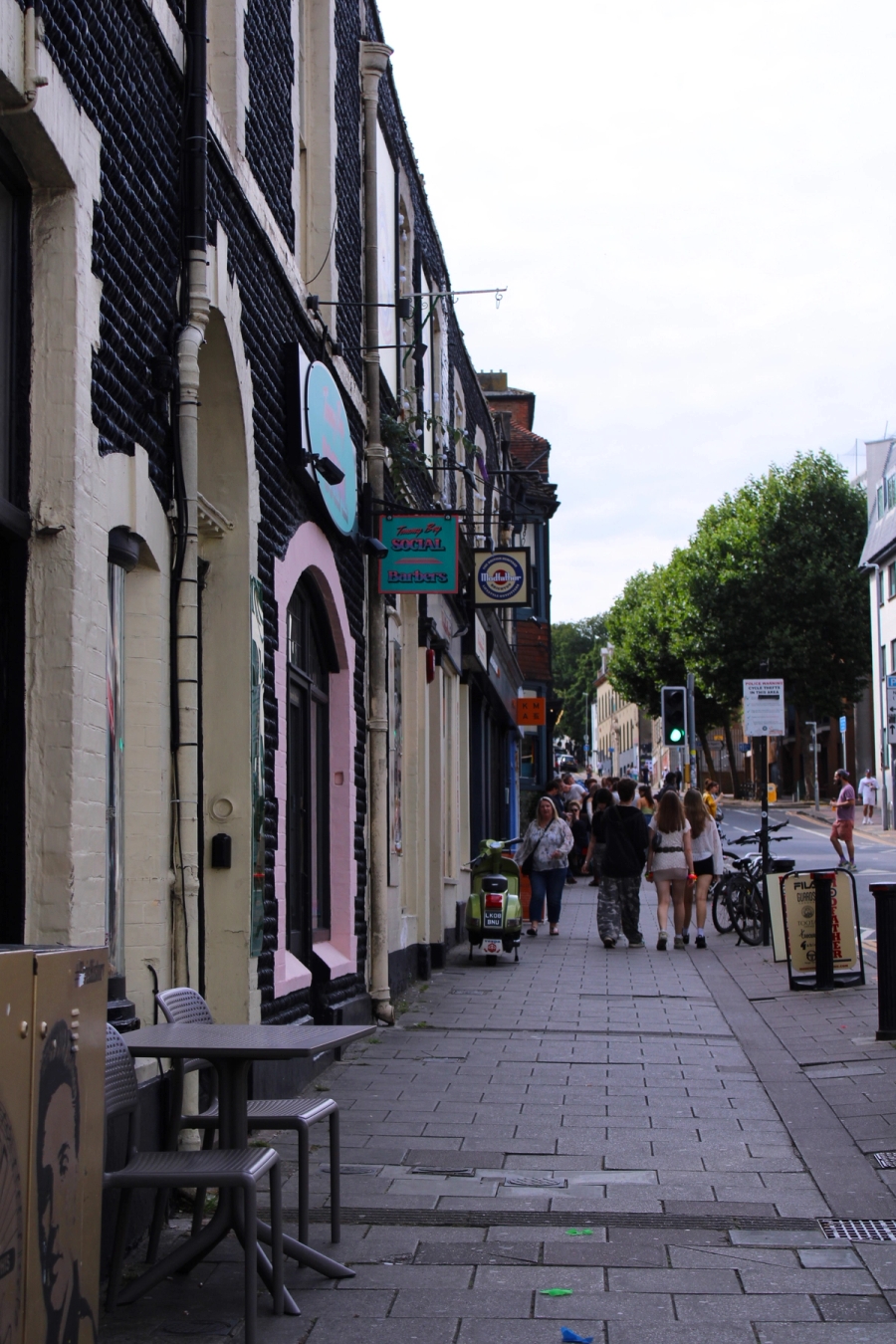 Stores on street.