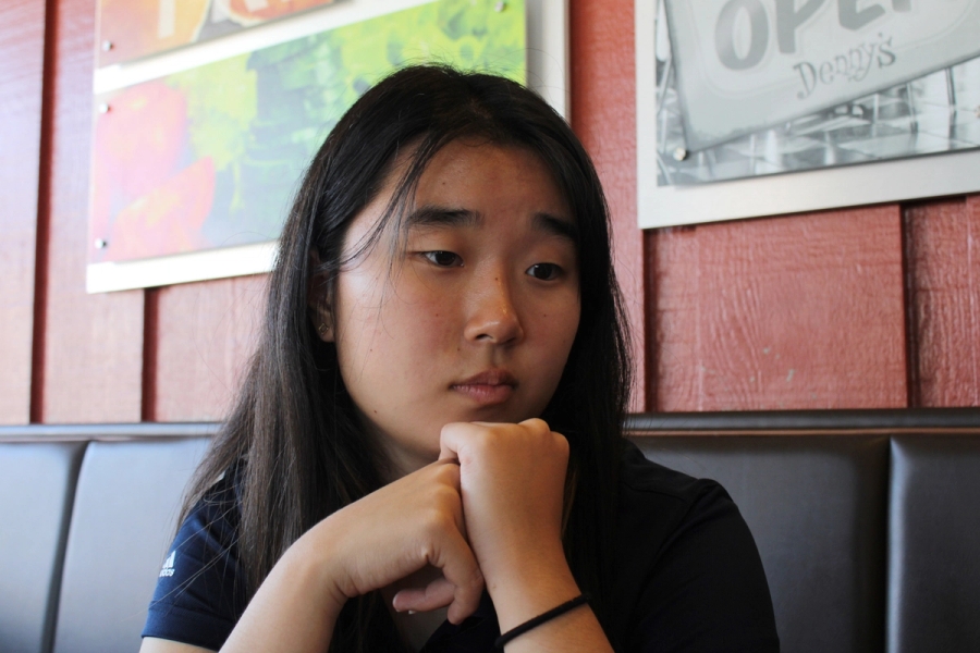 Girl lost in thought.
