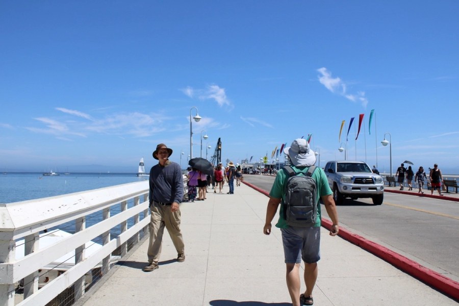 POV of walking the pier.