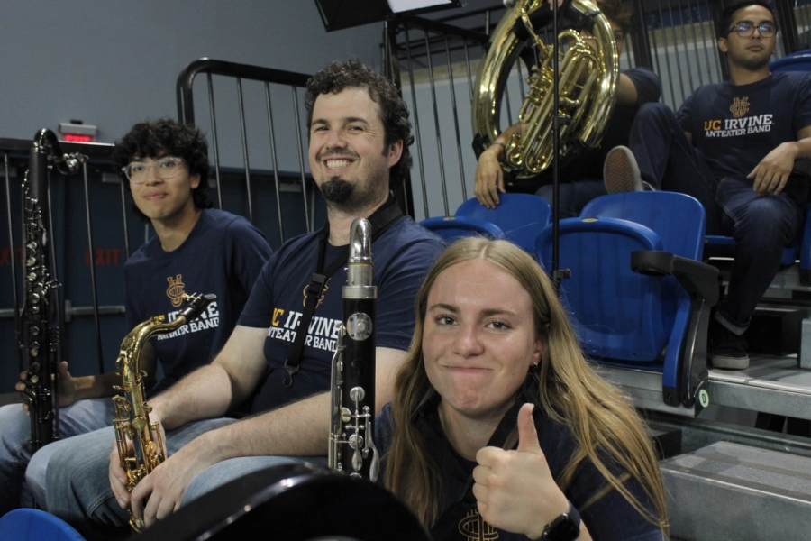 Bass clarinets and tenor sax.