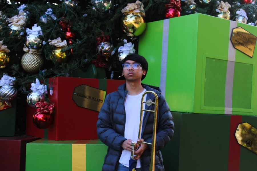 Guy with a trombone.