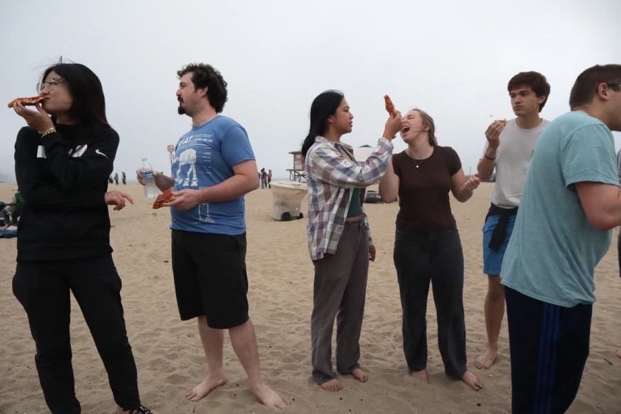 Group of people standing.